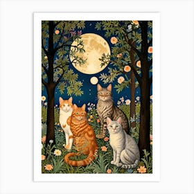 William Morris Cats In The Woods Art Print