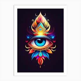 Spiritual Awakening, Symbol, Third Eye Tattoo 5 Art Print