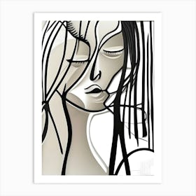 Woman With Long Hair 2 Art Print