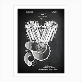 Motorcycle Engine Print Motorcycle Art Prints Harley Engine Print Motorcycle Patent Vm0681 Art Print