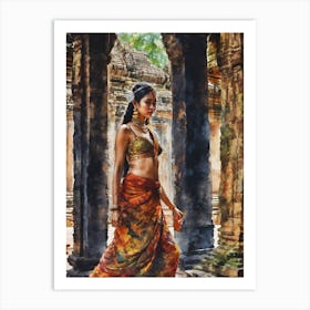 Angkor Wat Dancer Art Print