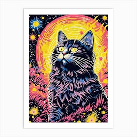 Nebula Pawrel, Psychedelic Cats series Art Print