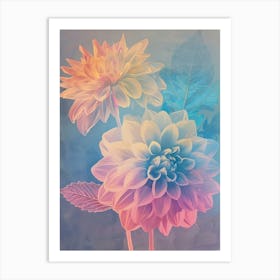 Iridescent Flower Dahlia 2 Art Print