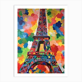 Eiffel Tower Paris France Henri Matisse Style 20 Art Print