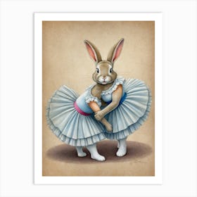 Ballerina Bunnies Art Print