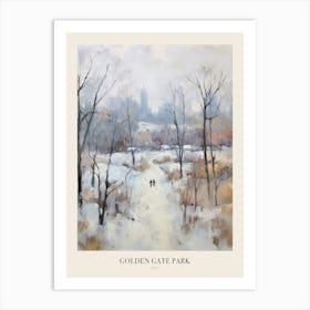 Winter City Park Poster Golden Gate Park Kiev Art Print