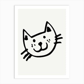 Doodle Cat Illustration Art Print