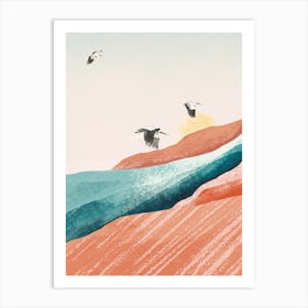 Herons Flying Art Print