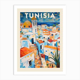 Sousse Tunisia 1 Fauvist Painting Travel Poster Art Print