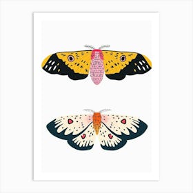 Colourful Insect Illustration Moth 4 Art Print
