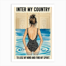 Enter My Country Art Print