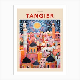 Tangier Morocco 4 Fauvist Travel Poster Art Print
