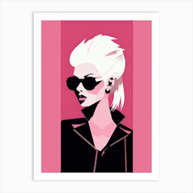 Fierce and Pink: Punk Minimalism Art Print