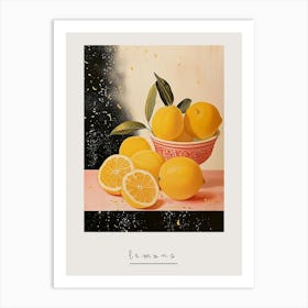 Art Deco Lemons 2 Poster Art Print