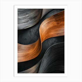 Abstract Wood Wave Art Print