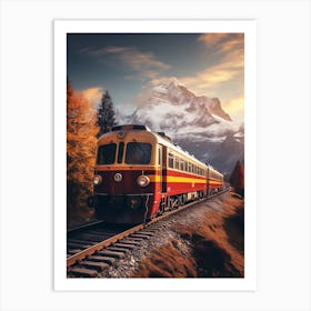 Train In The Mountains 1 Art Print