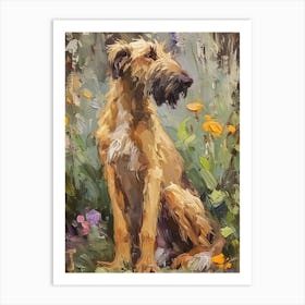 Irish Wolfhound Acrylic Painting 2 Art Print