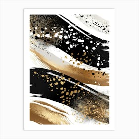 Abstract Gold And Black Painting 38 Art Print