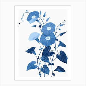 Blue Morning Glory 4 Art Print