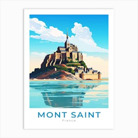 France Mont Saint Travel Art Print