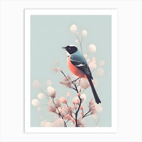 Bird Perched On A Branch Art Print