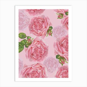 Beautiful Pink Roses Art Print