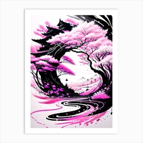 Sakura Tree Art Print