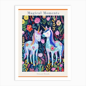 Unicorn Friends Fauvism Inspired Poster Art Print