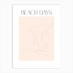 Beach Days Illustration Art Print