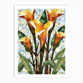 Mosaic Calla Lily Art Print