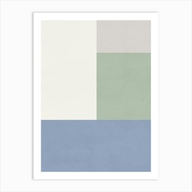 Square Of Blue And White Art Print