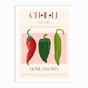 Chilli Mid Century Art Print