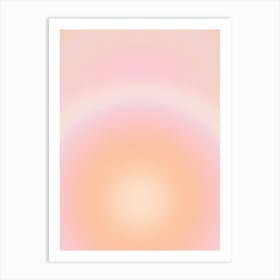 Peach Fuzz Gradient Aura Art Print