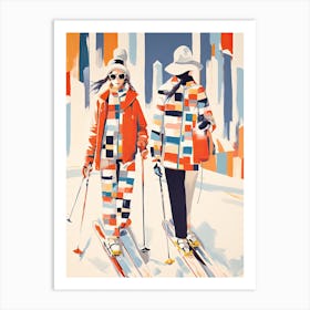 Grandvalira   Andorra, Ski Resort Illustration 2 Art Print