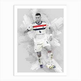 Diogo Dalot Drawing Art Print