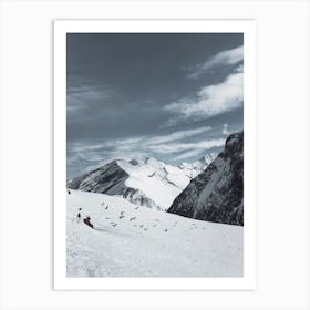 Snow On The Austrian Alps Ii Art Print