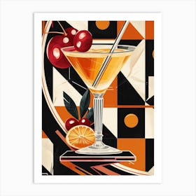 Art Deco Cocktail 2 Art Print