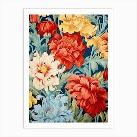 Victorian Floral Wallpaper 5 Art Print