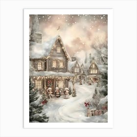 Christmas Village 3 Art Print