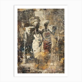 African Ethnic Tribal Illustration Art 19 Art Print