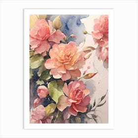 Pink Roses Art Print