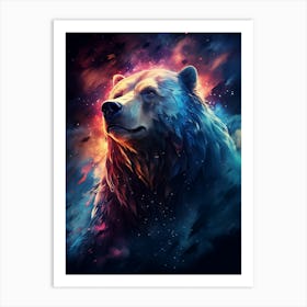 Bear In Space Art Print