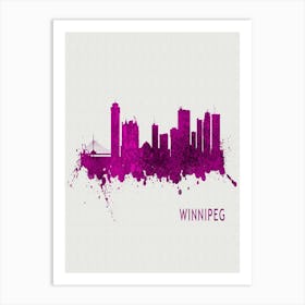 Winnipeg Canada City Purple Art Print