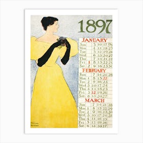 Calendar 1897 (1896), Edward Penfield Art Print