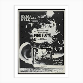 Pink Floyd At The Royal Festival Hall, London Poster 1960 Art Print