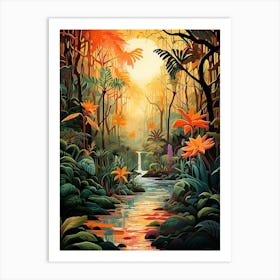 Jungle Abstract Minimalist 11 Art Print