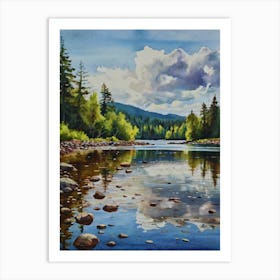 River Reflection Art Print