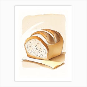 Whole Grain Bread Bakery Product Quentin Blake Illustration Art Print