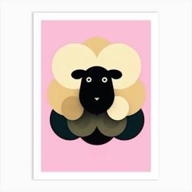 Sheep Dreamscape Retro Poster Adventure Art Print