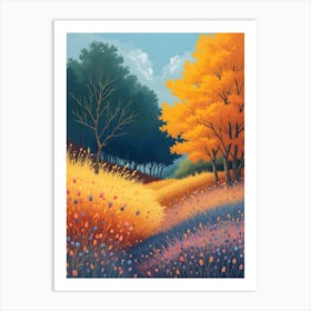 Autumn Landscape Painting 1 Art Print